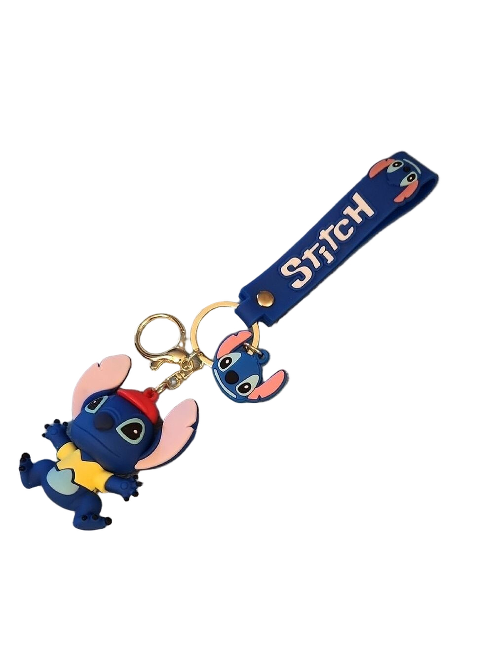 Stitch Keychain With Blue Wrist Strap